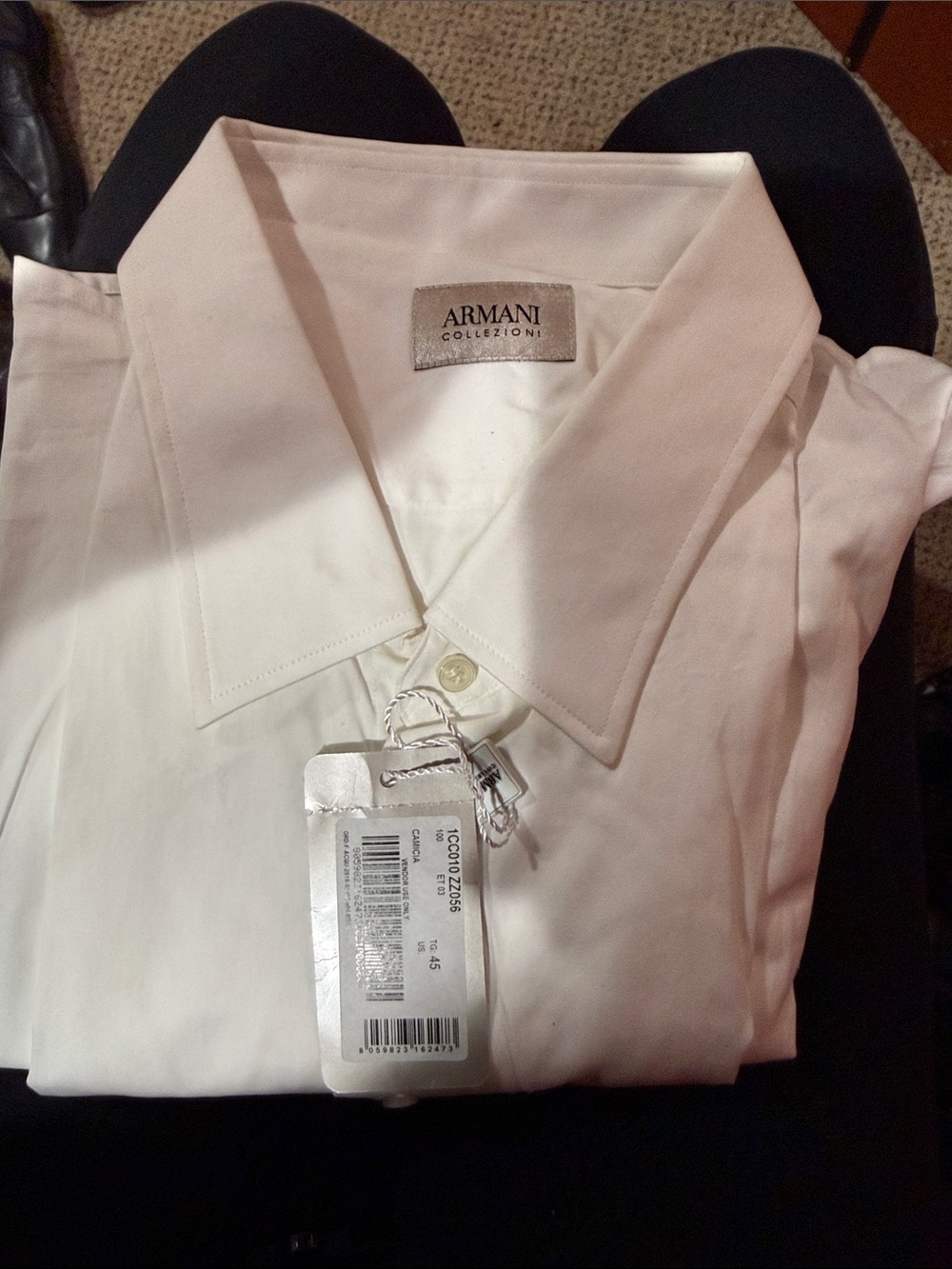 Armani Collezioni White Men's Dress Shirt